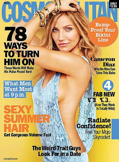 cameron diaz cosmopolitan cover 2011. Diaz looks sexier than ever on